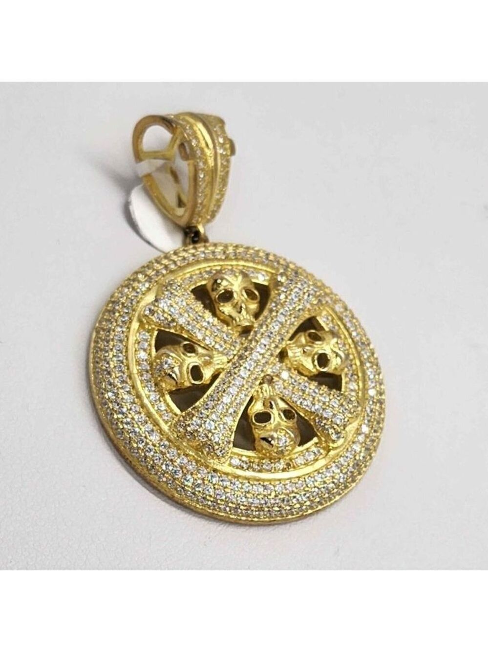 Brand New Skull & Crossbones Pendant – Solid 925 Sterling Silver Statement Piece